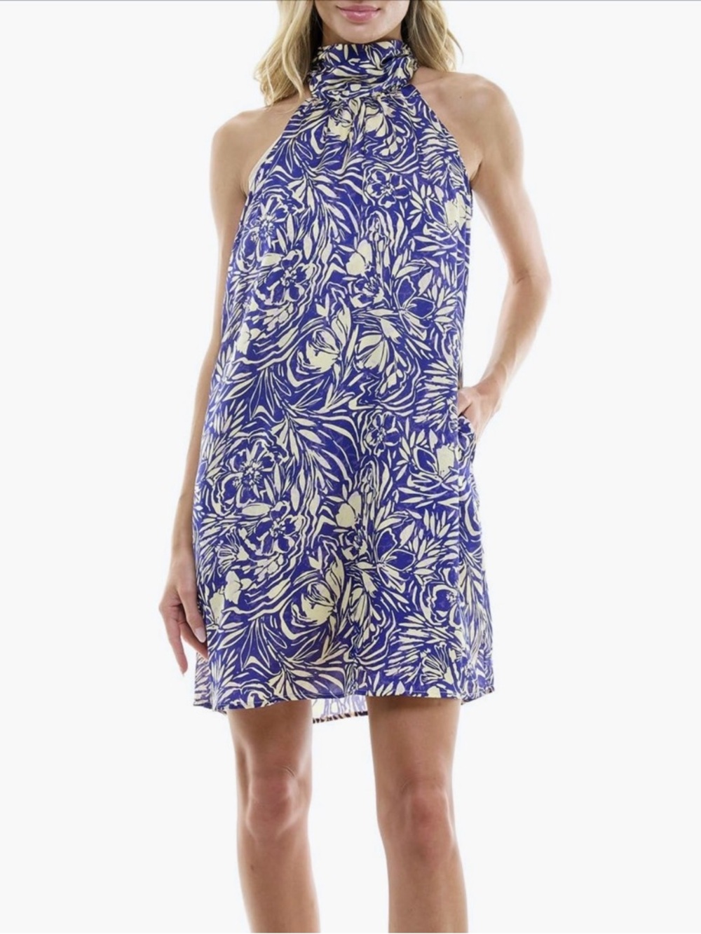 Socialite High Neck Floral Dress
